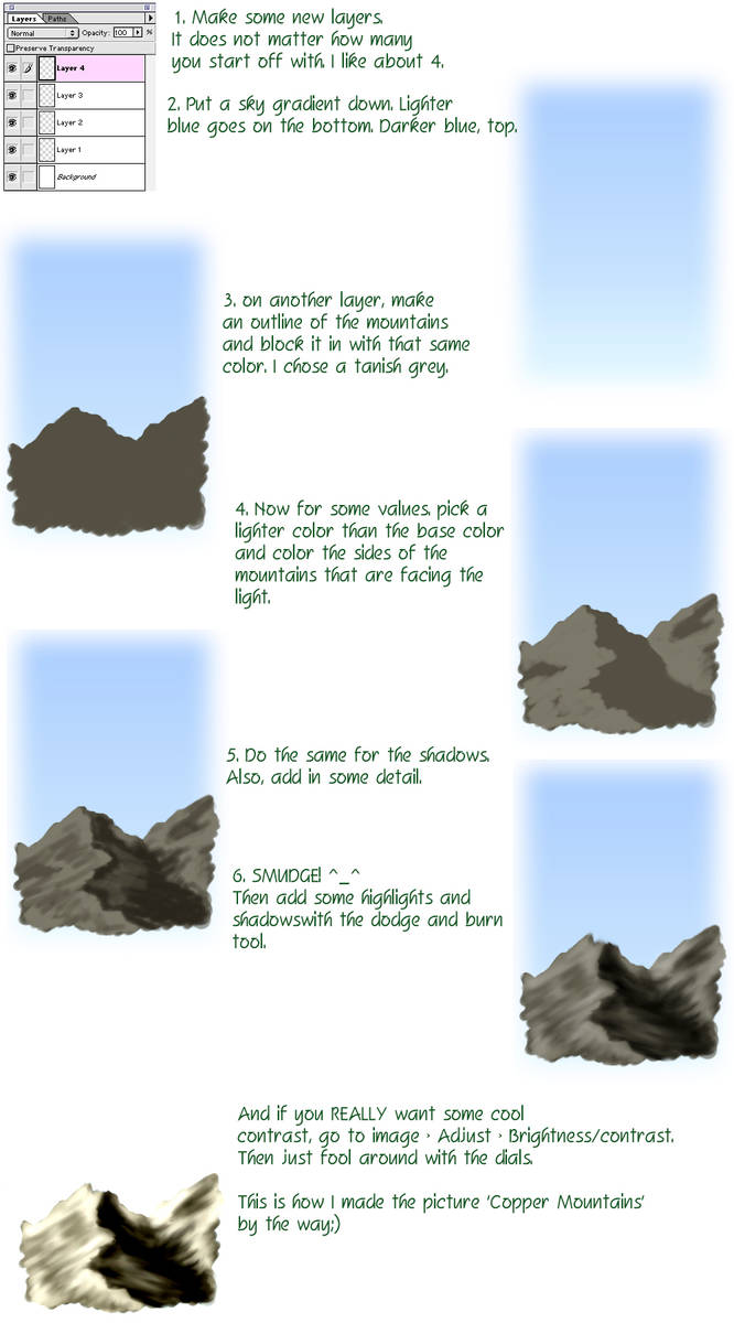 Mountain Tutorial by bberry06 on DeviantArt