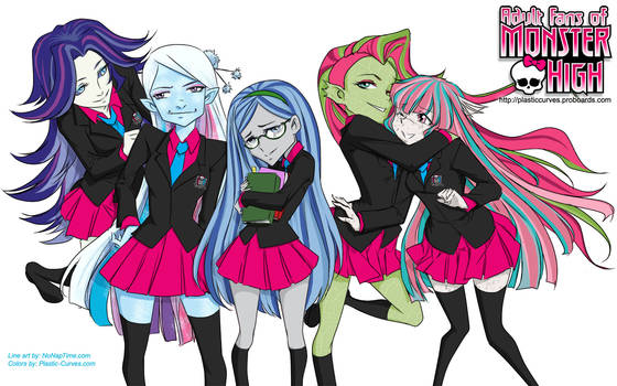 Monster High School girls! - Wallpaper version