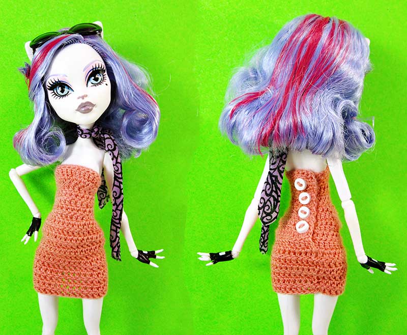 Simple Tube Dress for Monster High