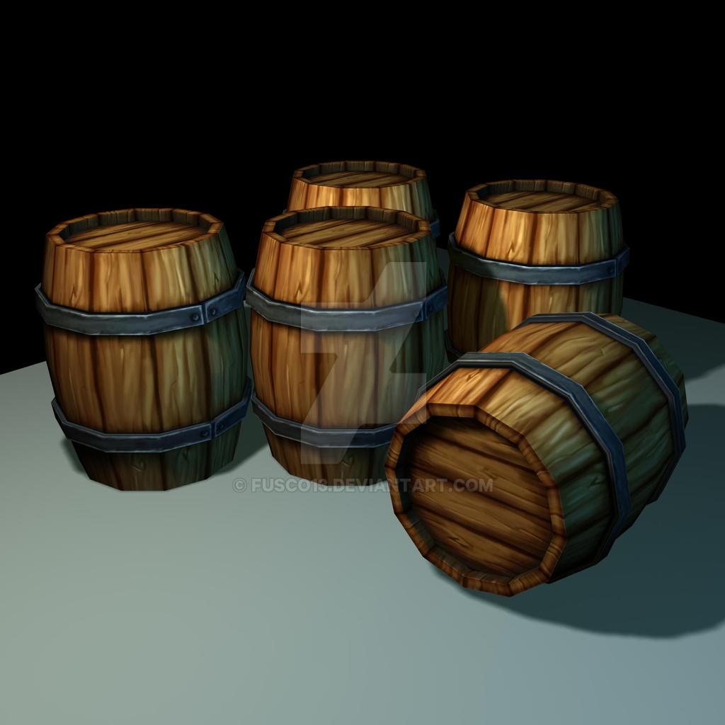 Barril hand painted render