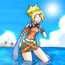 Rikku in the Water