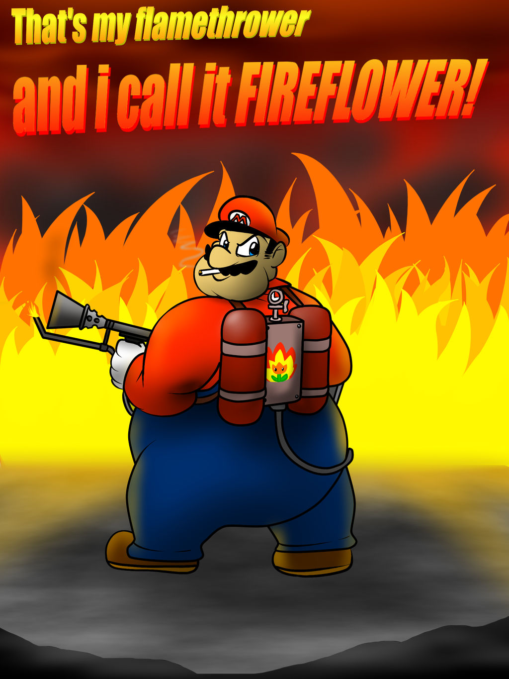 Mario Fire Mario's fireflower by Enricthepenguin92 on DeviantArt