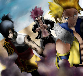 Fairy Tail: Natsu, Sting, and Rogue