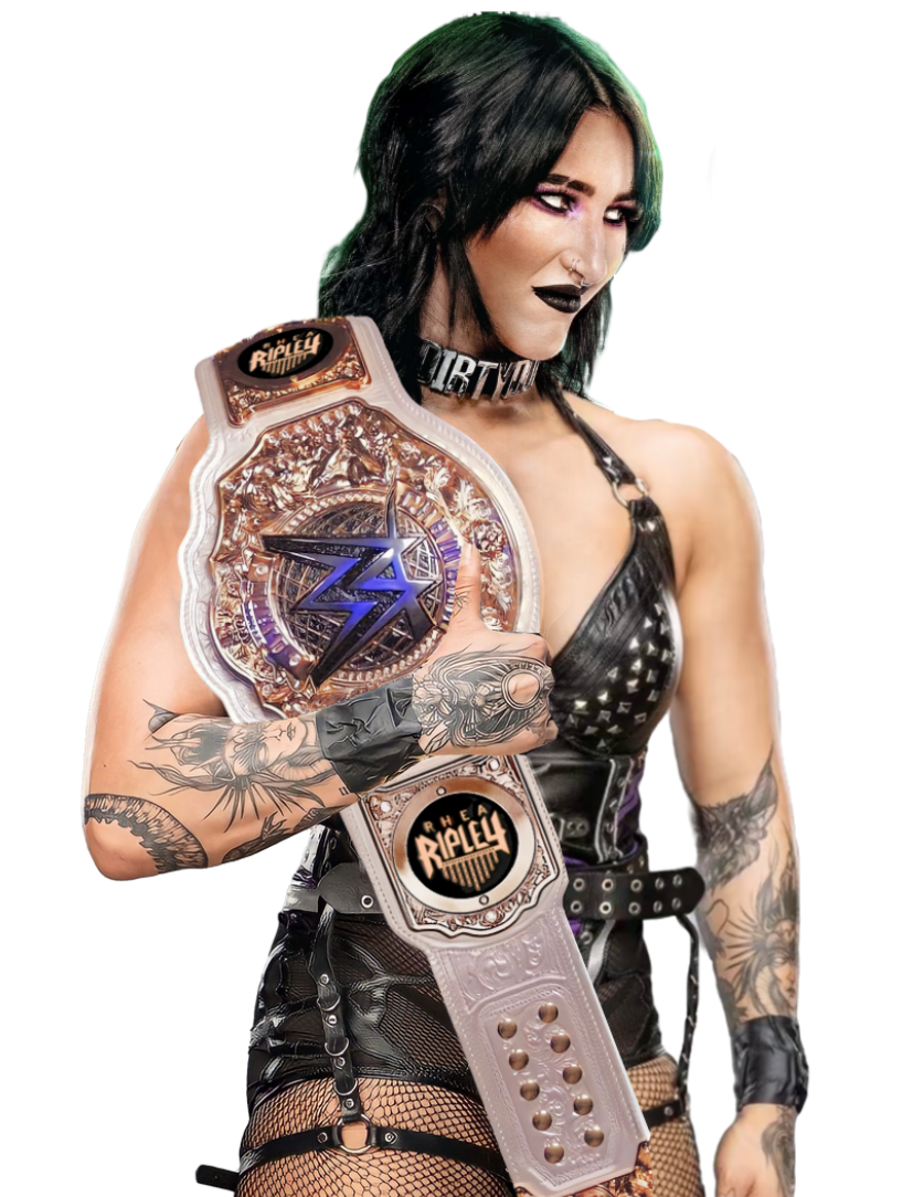 Rhea Ripley RENDER World Heavyweight Champion 2025 by LunaticWolfDA on