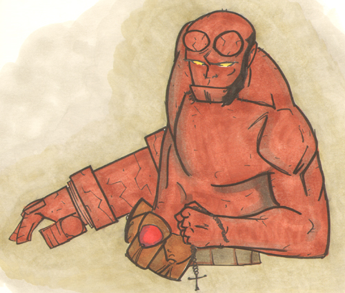 Hellboy--Marker Play