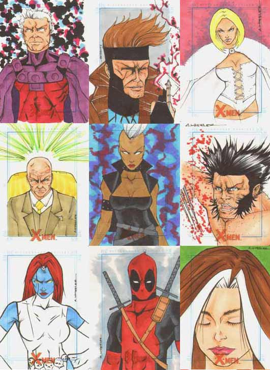 X Men Archives Sketch Cards