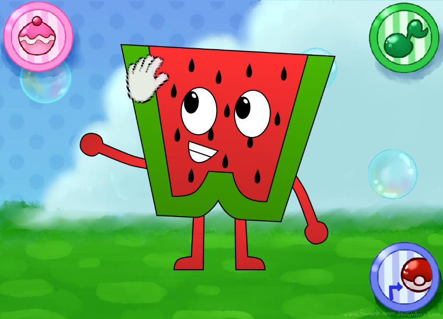 Watermelon in Pokemon Amie by Alphabeton100 on DeviantArt