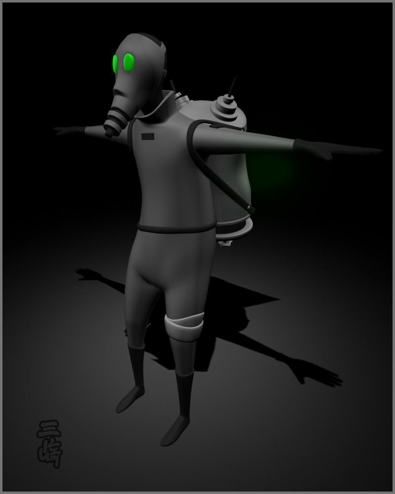 Awkward Robot Mechanic Model