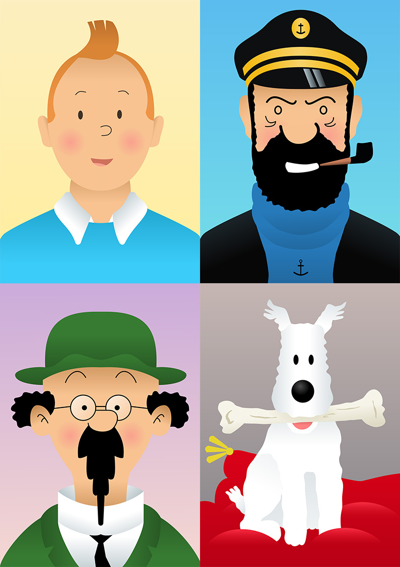 Tintin Deviantart Tintin free vector portraits by kartine29 on DeviantArt