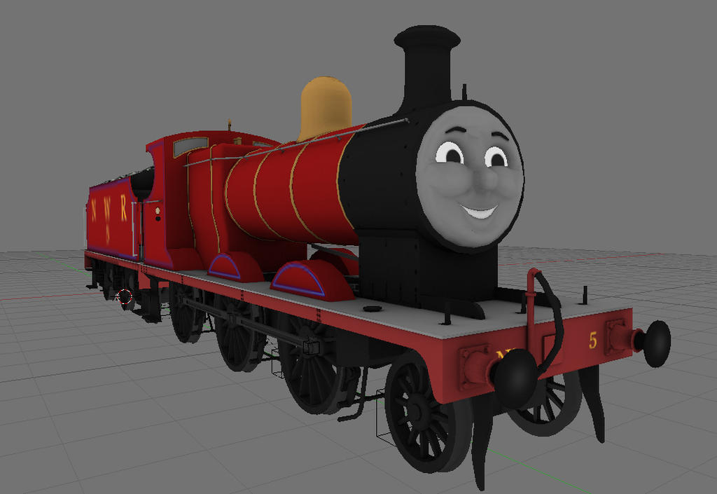 James the red engine by bonjourmonami on DeviantArt