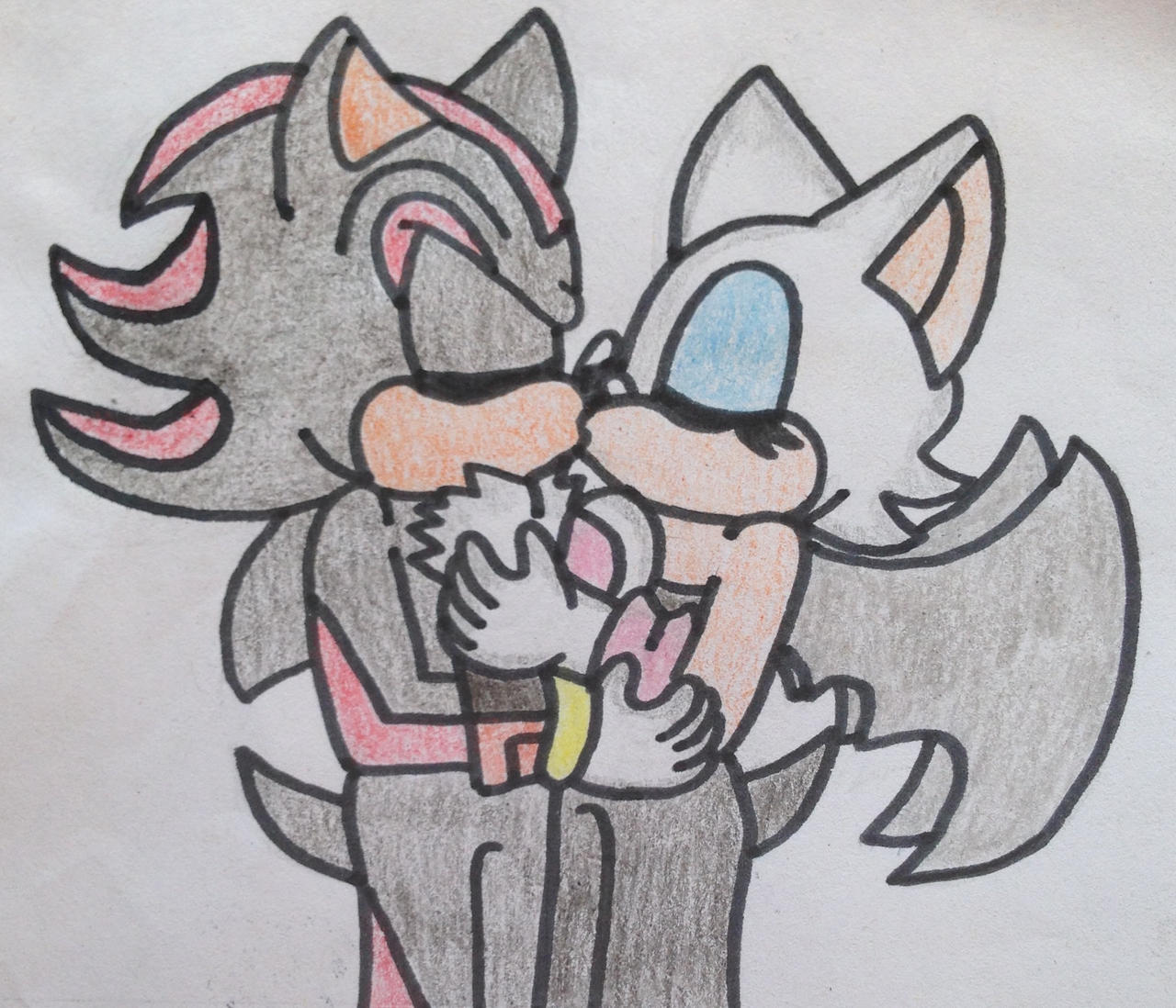 Shadow Love Rouge Shadow and Rouge kiss by Darkstarnightwalker on DeviantArt
