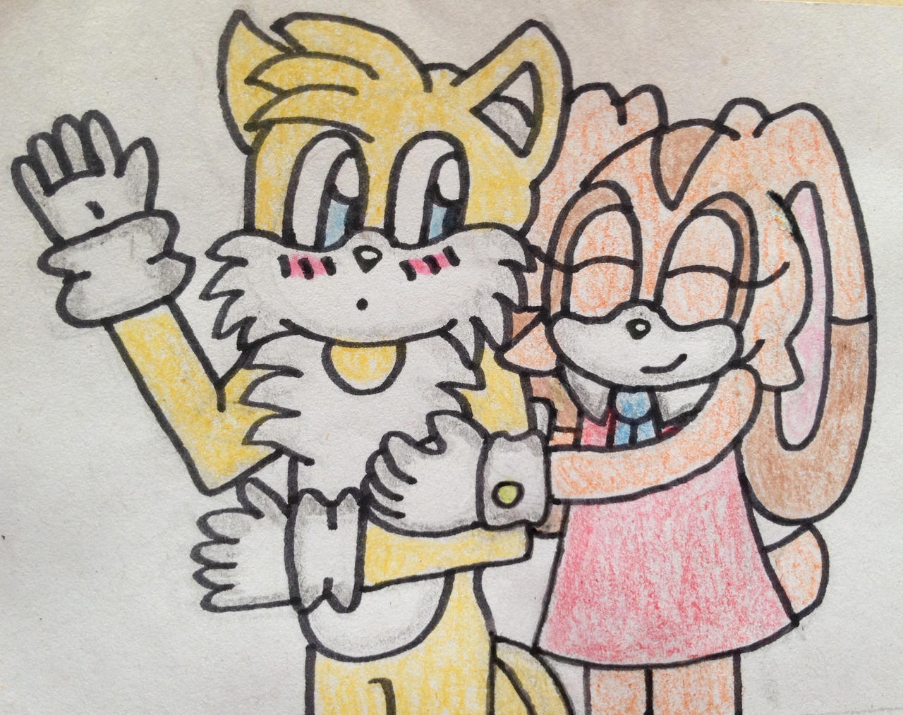Cream hugging Tails by Darkstarnightwalker on DeviantArt