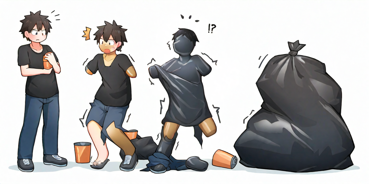 Inanimate Garbage Trash bag transformation sequence by AnonAT91 on DeviantArt