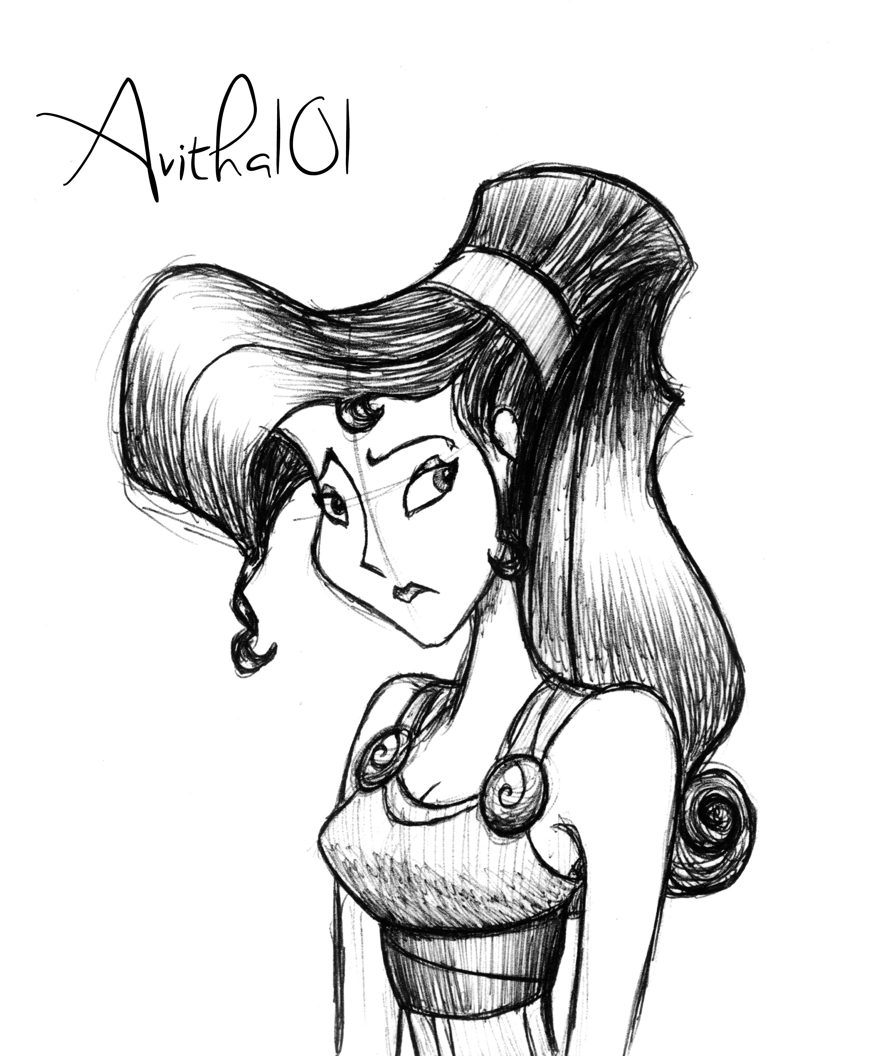 Megara - Pen Sketch