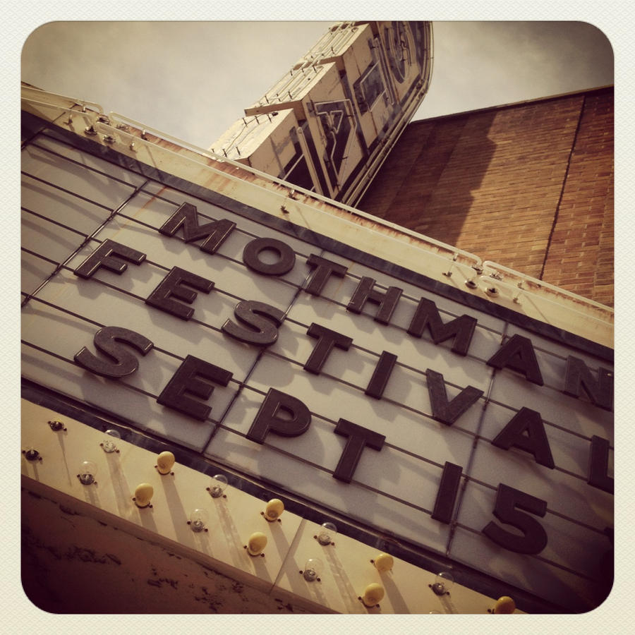 Mothman Festival Theater Sign