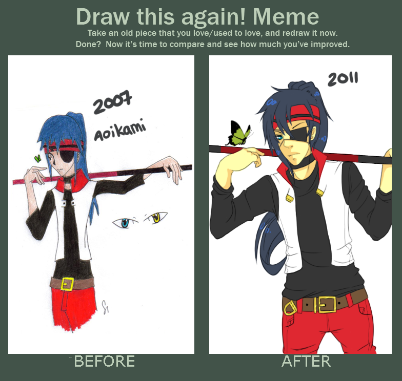 Draw This Again meme: Aoikami