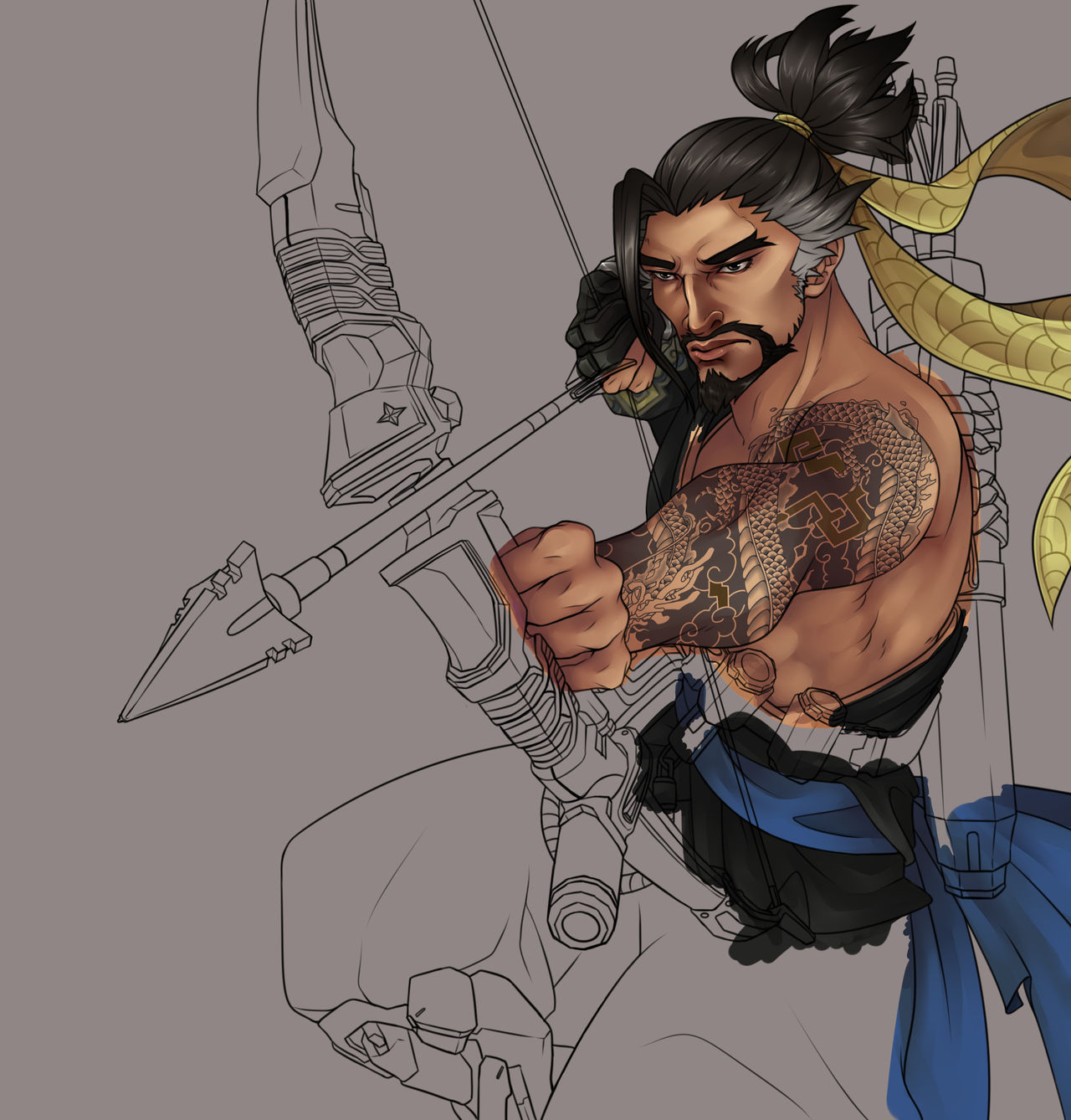 Hanzo Grumpy Hanzo Wip by Jellygay on DeviantArt