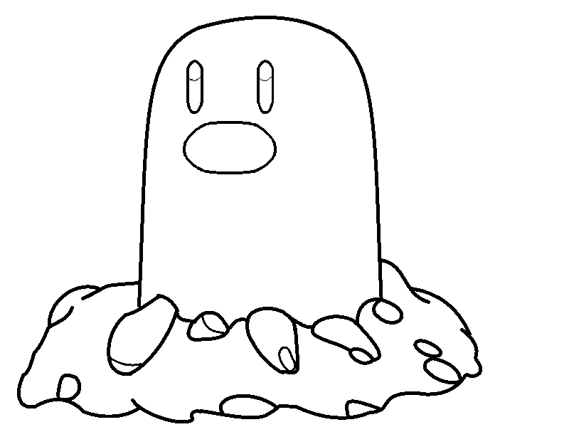 #50 Diglett Outline by BurgtheSneasel on DeviantArt