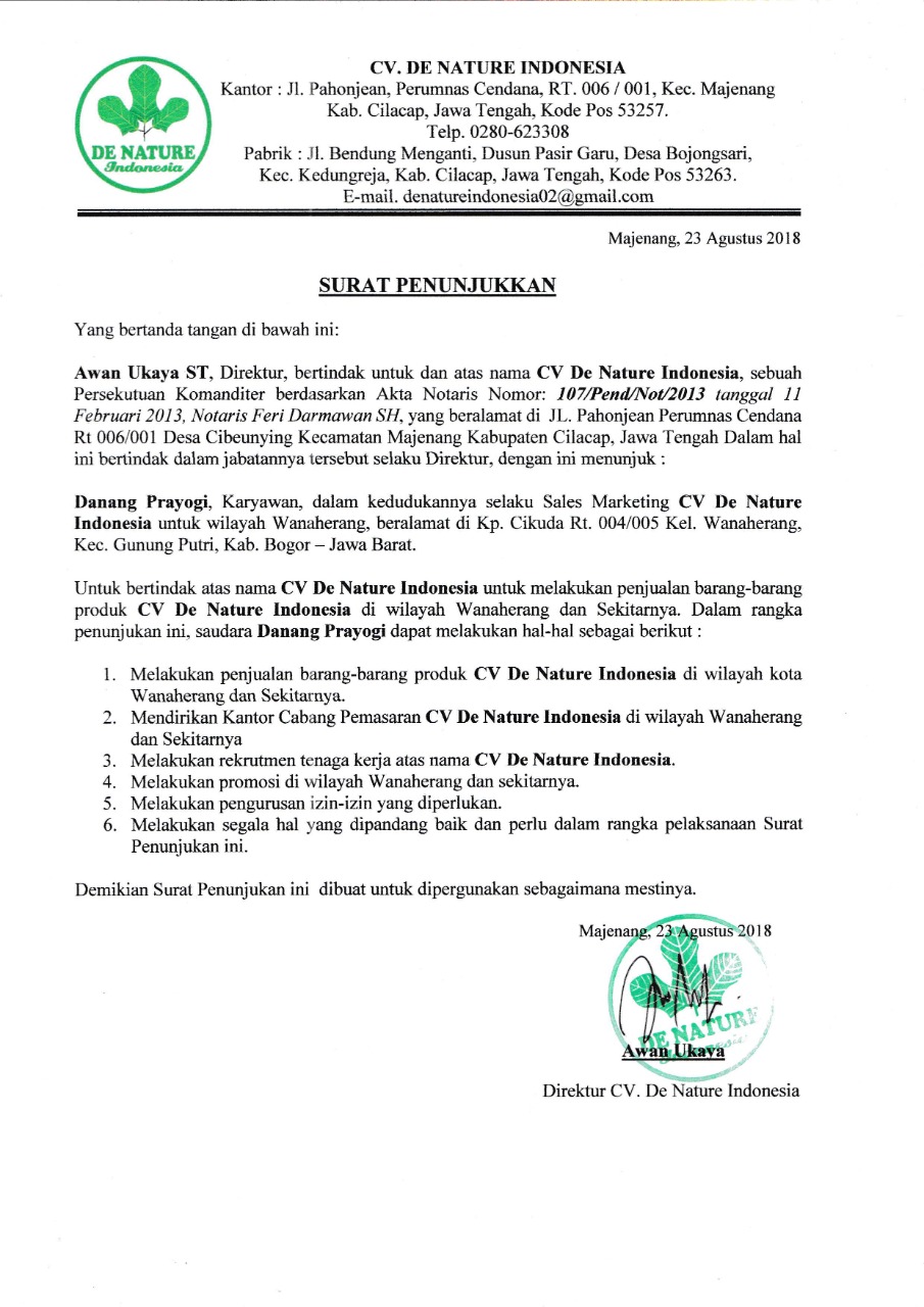 4 Macam Rekening Resmi Agen Pt De Nature Indonesi By