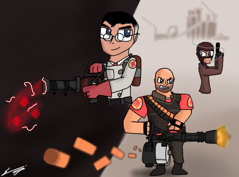 The classic TF2 loading screen by KrroLU on DeviantArt