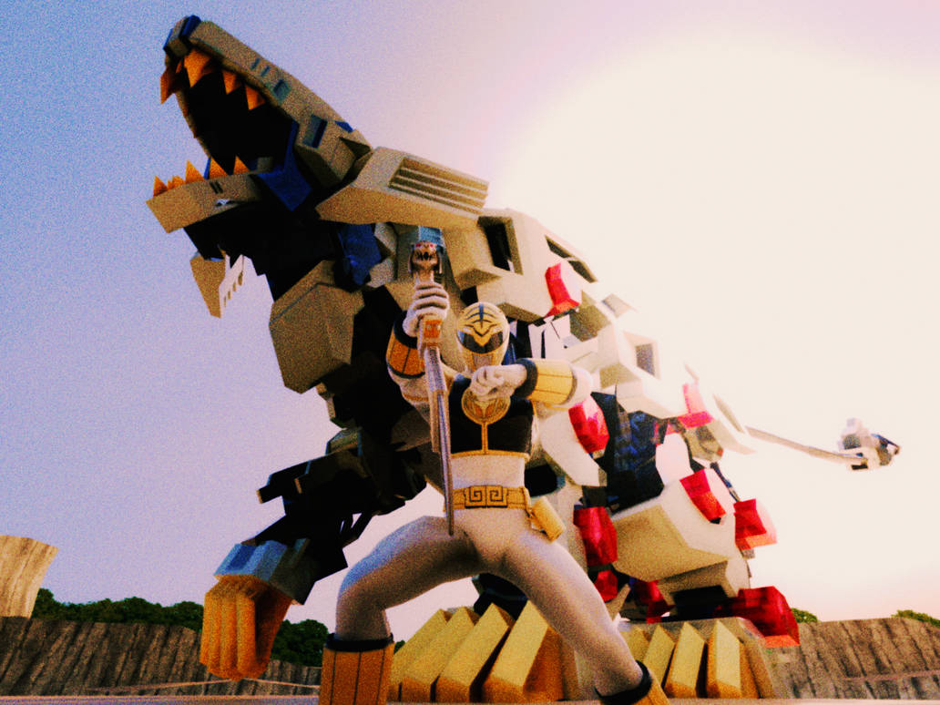 White Ranger and Tigerzord by Kalamation on DeviantArt
