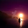 Kayak In The Midnight Sun