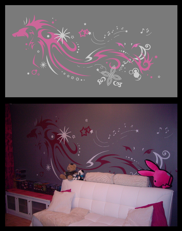 Design wallpainting 'fox'