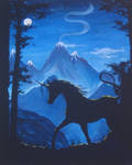 Unicorn silhouette by mooni
