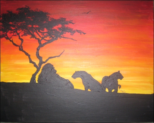 Lions silhouette