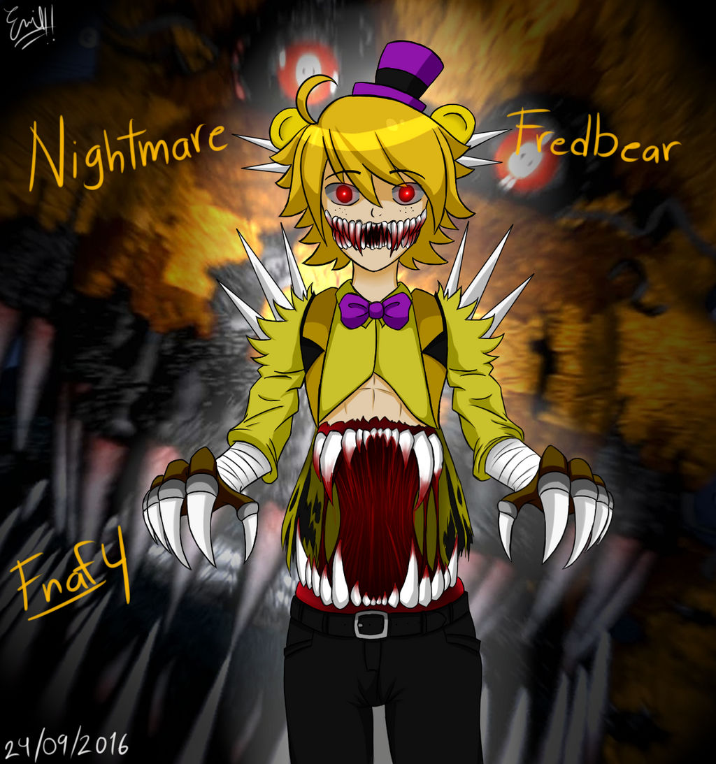 FNAF 4 - Nightmare Fredbear (redraw) by PopAnimals on DeviantArt