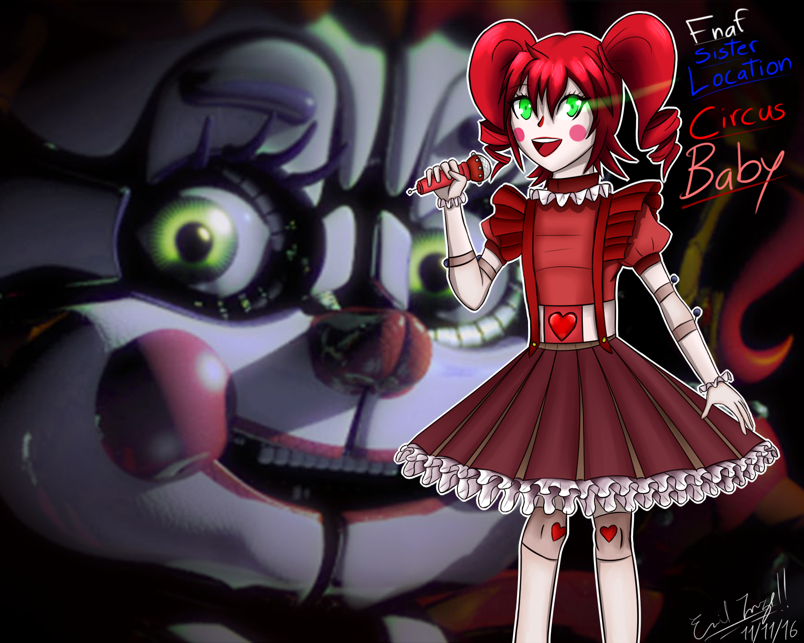 fnaf sister location ennard and babys soul by dragonlotus123 on DeviantArt