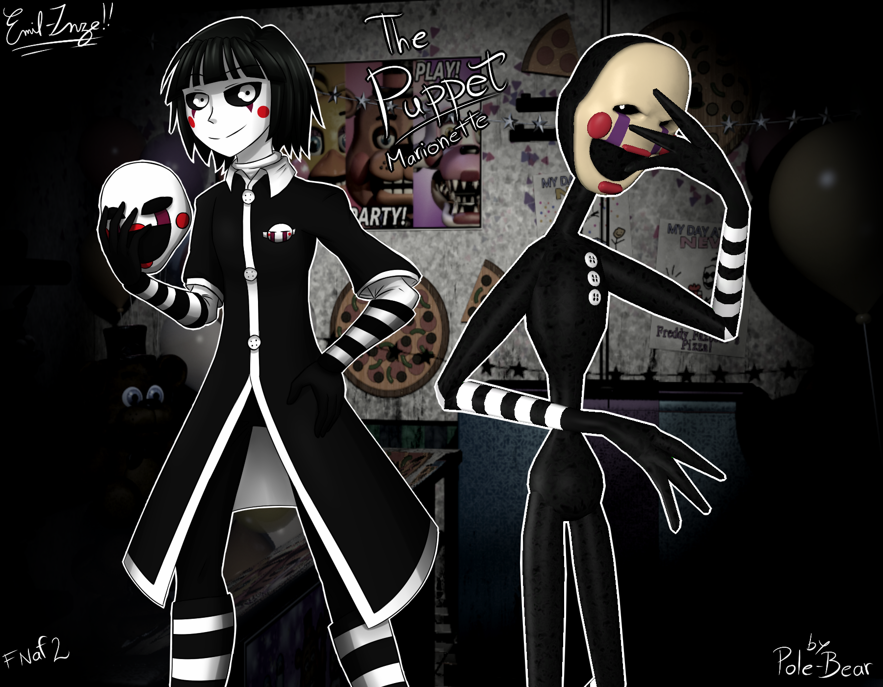 Marionette / Puppet - [ FNAF 2 ] by Isia7  Anime fnaf, Fnaf jumpscares,  Fnaf drawings