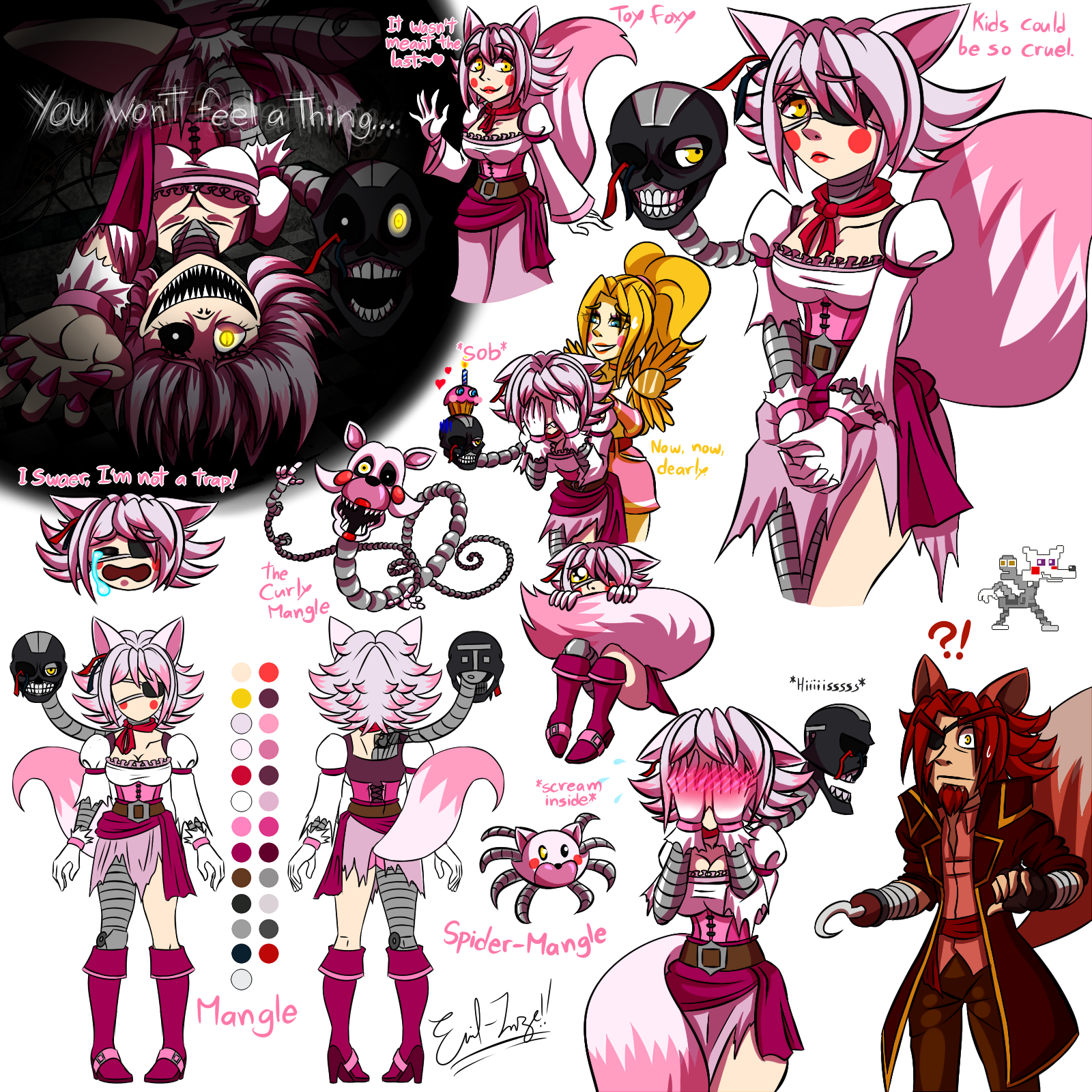 Fnaf Mangle Anime by bonzi-bon-bon on DeviantArt