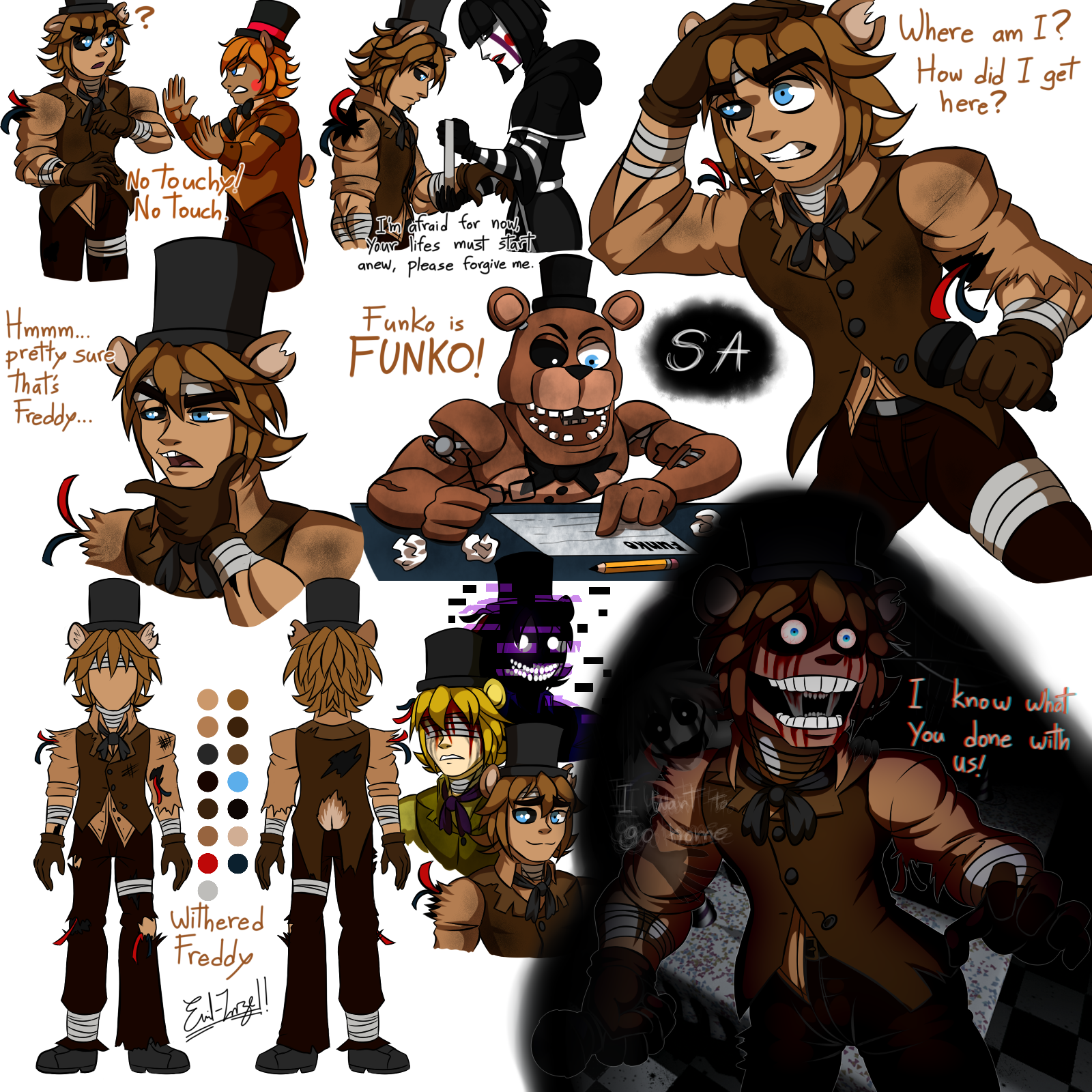 FNAF Speedpaint: Withered Freddy (human) 