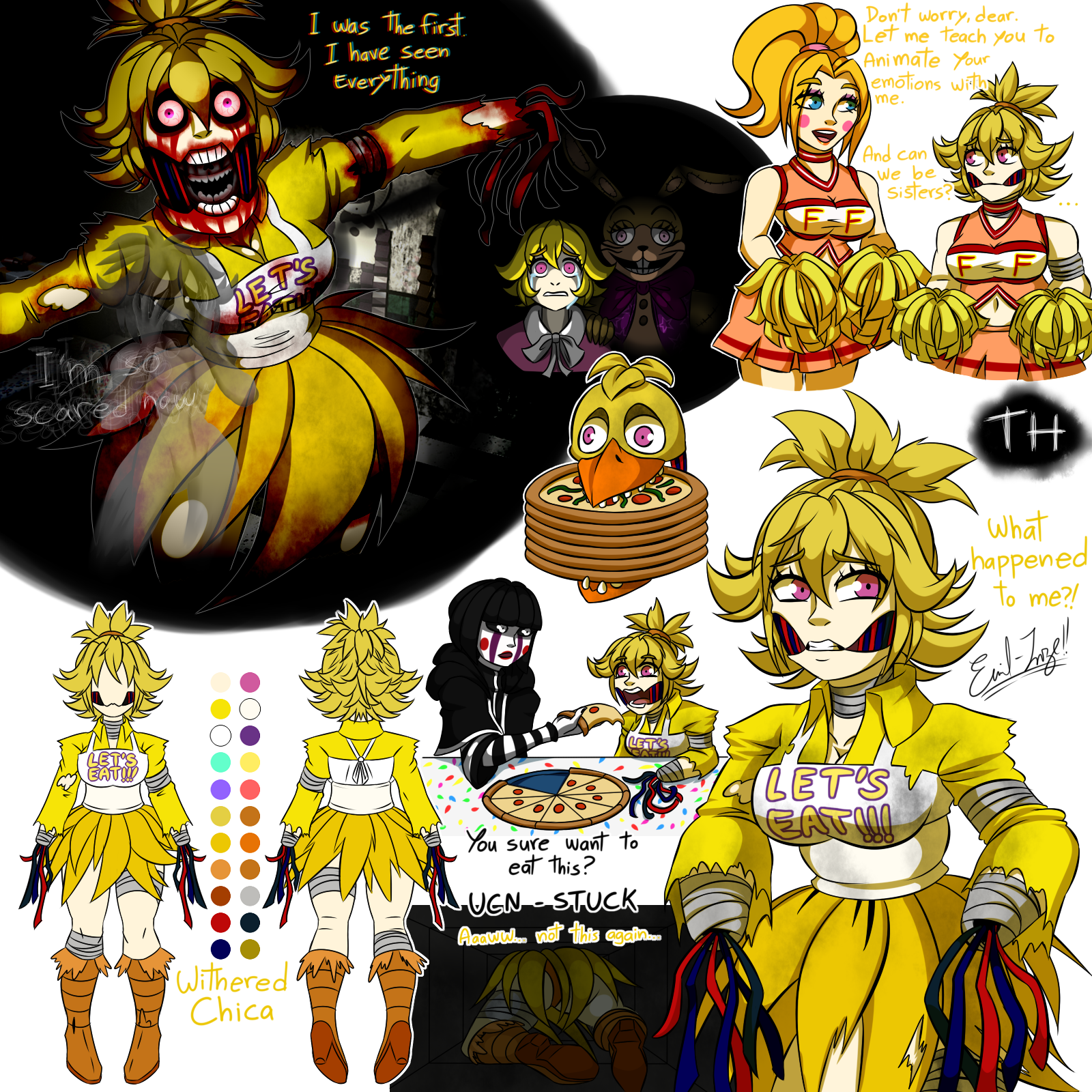 Withered Chica! (But she's also cool and CGI) : r/fivenightsatfreddys