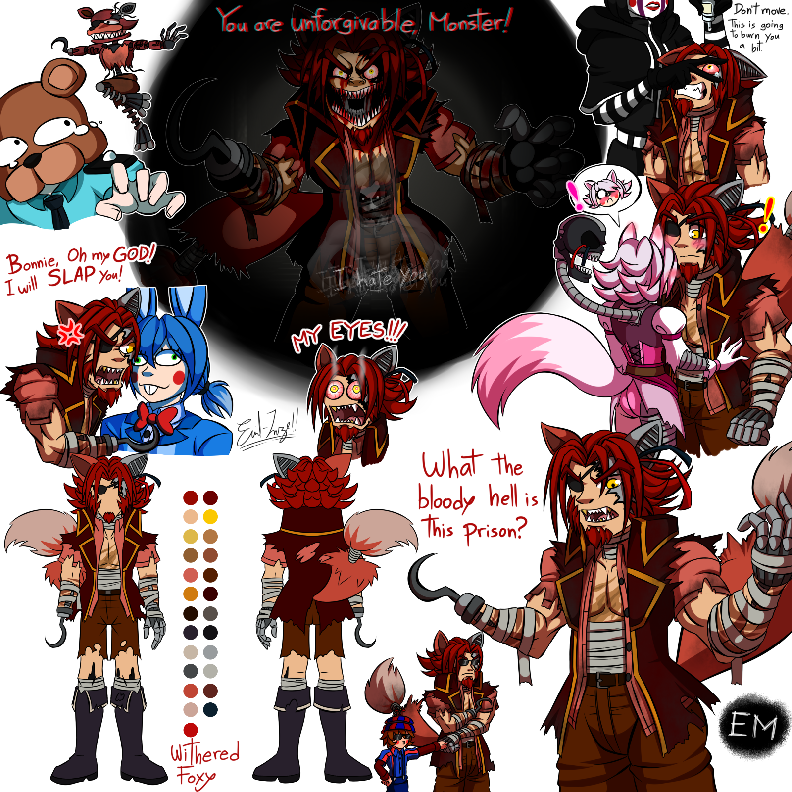 FNaF 2 Human Withered Foxy by HideInBedroom on DeviantArt