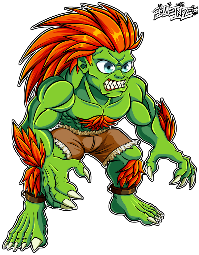 blanka (street fighter) drawn by hungry_clicker