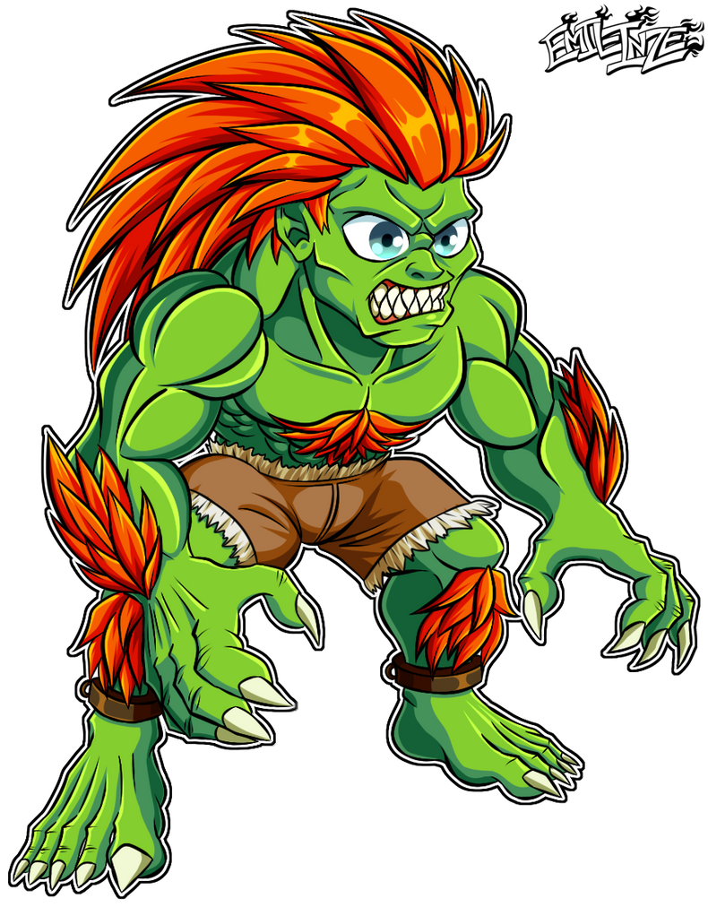 STREET FIGHTER II: Blanka (LINES) by CrescentDebris on DeviantArt