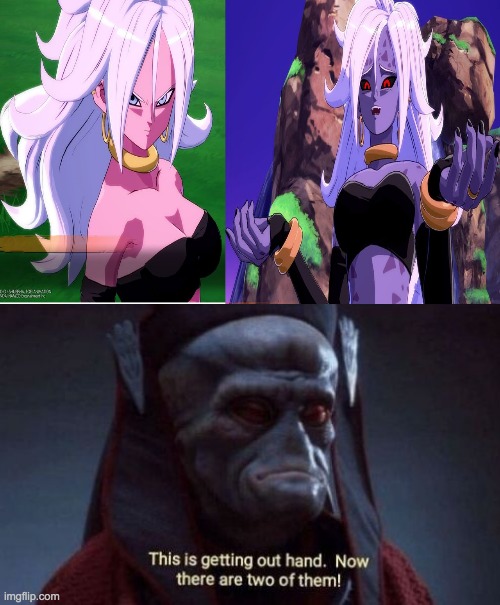 Nute Gunray reacts to Good and Evil Android 21