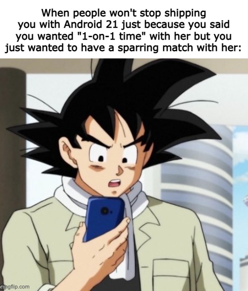 Goku reacts to Goku X Android 21