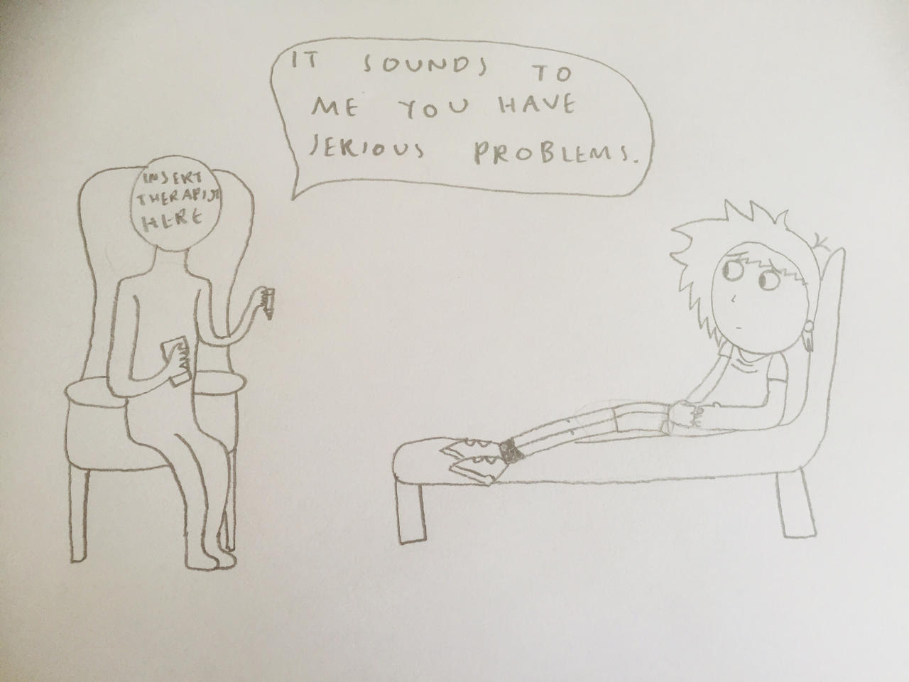 Me taking therapy (My 2nd attempt at vent art)