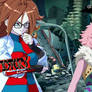 Android 21 (Lab coat) fights alongside Mina Ashido