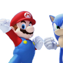 Mario and Sonic render