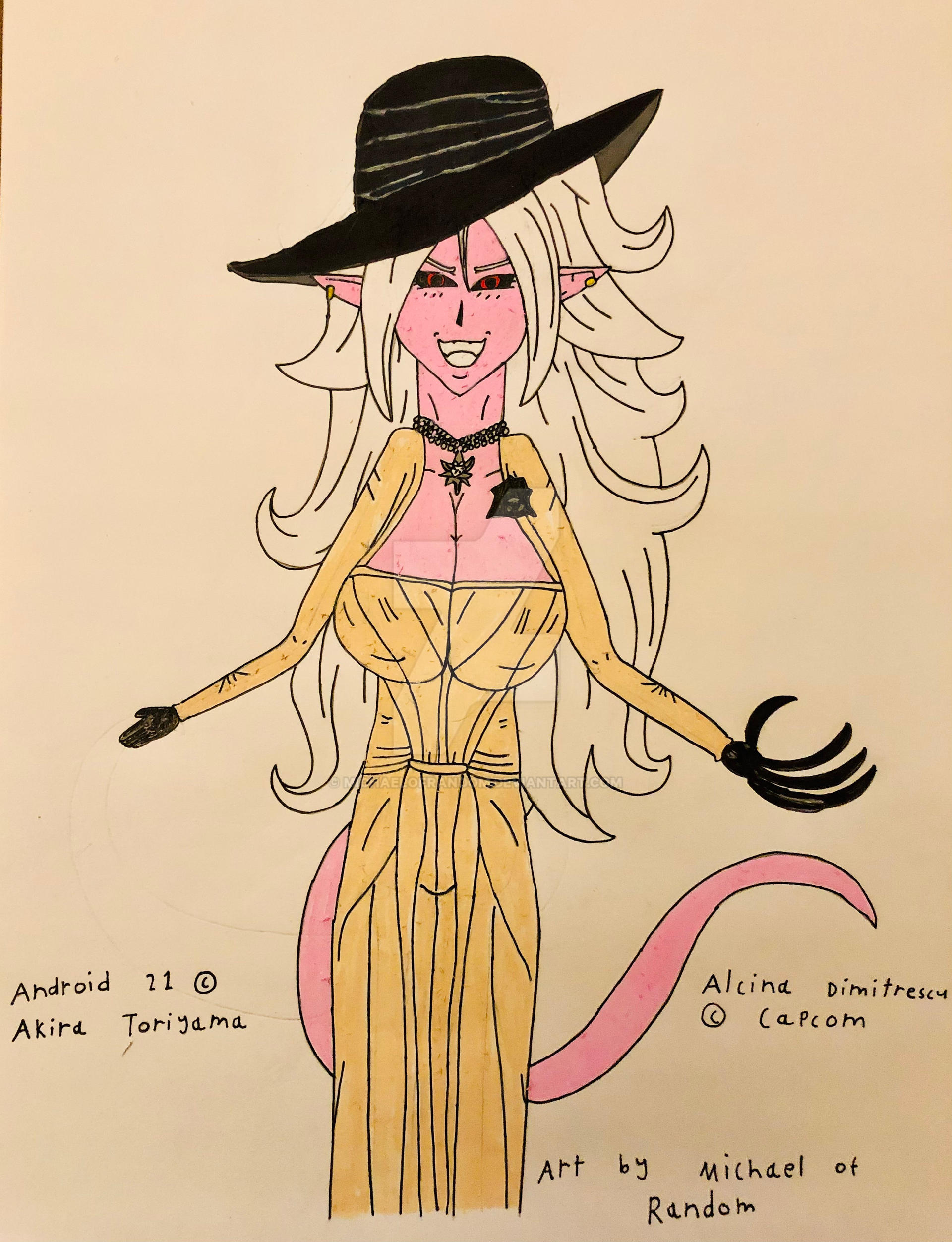 Android 21 as Alcina Dimitrescu