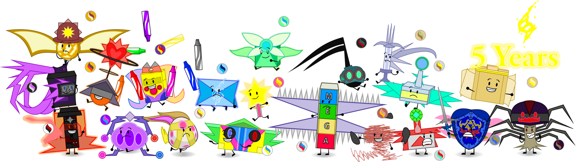 Mega Objects 5th Anniversary: Group 11 by Bucketverse on DeviantArt