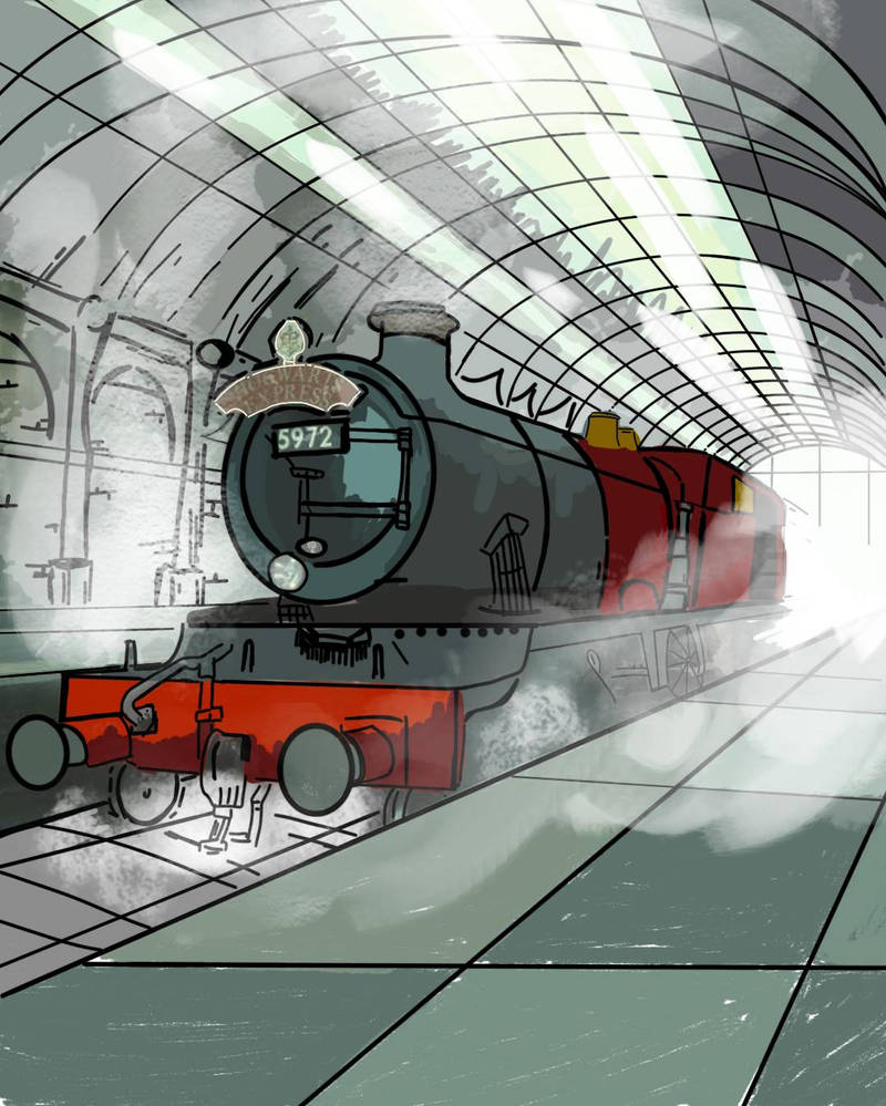 =9 3/4 and Hogwarts Express= by aadrawstuff on DeviantArt