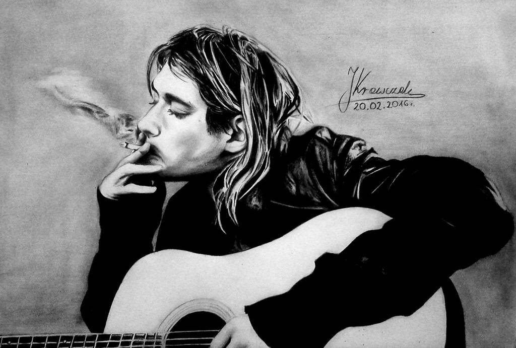 Kurt Cobain pencil drawing