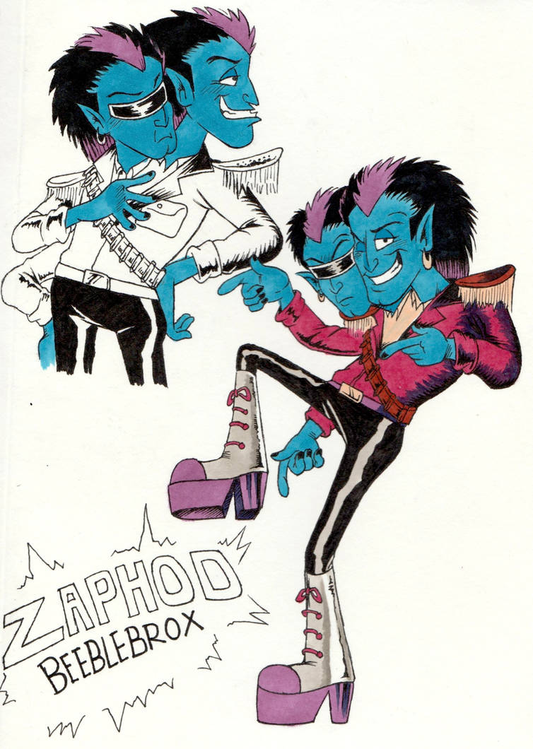 Zaphod Zaphod Beeblebrox-The Hitchhiker's Guide by tired-robot on DeviantArt