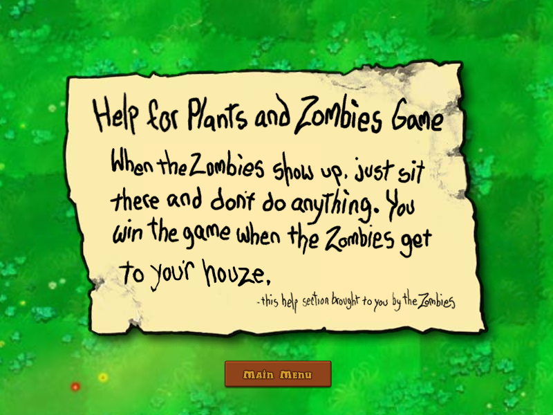 Plants vs Zombies Help