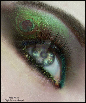 peacock digital eye makeup